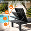 Gardeon 2X Foldable Sun Lounges Outdoor Recliner Patio Beach Chair Slatted Black
