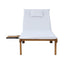 Gardeon 2pc Sun Lounge Wooden Lounger Outdoor Furniture Day Bed Wheel Patio White