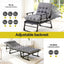 Gardeon 3-in-1 Sun Lounger Folding Camping Chair Adjustable Recliner Patio Furniture for Office Nap, Poolside