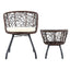 Gardeon 3PC Bistro Set Outdoor Furniture Rattan Table Chairs Patio Garden Cushion Brown