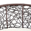 Gardeon 3PC Bistro Set Outdoor Furniture Rattan Table Chairs Patio Garden Cushion Brown