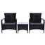 Gardeon 3PC Outdoor Bistro Set Patio Furniture Wicker Setting Chairs Table Luca