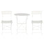 Gardeon 3PC Outdoor Bistro Set Steel Table and Chairs Patio Furniture White