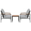Gardeon 3PC Outdoor Furniture Bistro Set Lounge Setting Chairs Table Patio Black
