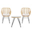 Gardeon 3PC Outdoor Furniture Bistro Set Lounge Setting Table Chairs Cushion Patio Grey