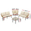 Gardeon 4-Piece Modular Outdoor Sofa Set with Cushions 5 Seater Rattan Furniture