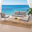 Gardeon 4-Piece Outdoor Sofa Set Aluminum Frame table and Chairs White