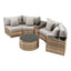 Gardeon 4 Seater Outdoor Sofa Set 7PCS Table Chair Brown Rattan Patio Furniture