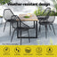 Gardeon 4PC Outdoor Dining Chairs PP Lounge Chair Patio Garden Furniture Black