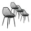 Gardeon 4PC Outdoor Dining Chairs PP Lounge Chair Patio Garden Furniture Black
