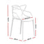 Gardeon 4PC Outdoor Dining Chairs PP Portable Stackable Chair Patio Furniture White