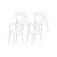 Gardeon 4PC Outdoor Dining Chairs PP Portable Stackable Chair Patio Furniture White