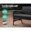 Gardeon 4PCS Outdoor Sofa Set Wicker Harp Chair Table Garden Furniture Black