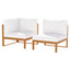 Gardeon 5 Pieces Outdoor Sofa Set 4-Seater Acacia Wood Corner Lounge Setting