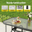 Gardeon 5PC Outdoor Dining Set Table and Chairs Patio Furniture Bistro Set Garden Grey