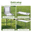 Gardeon 5PCS Outdoor Dining Set 120CM Folding Table and Chairs Patio Furniture White