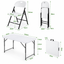 Gardeon 5PCS Outdoor Dining Set 120CM Folding Table and Chairs Patio Furniture White
