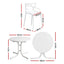 Gardeon 5PCS Outdoor Dining Set Table and Chairs Garden Patio Furniture Entwine White