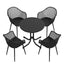 Gardeon 5PCS Outdoor Dining Set Table and Chairs Patio Furniture Garden Diamond Black