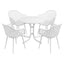 Gardeon 5PCS Outdoor Dining Set Table and Chairs Patio Furniture Garden Diamond White