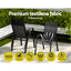 Gardeon 6PC Outdoor Dining Chairs Stackable Lounge Chair Patio Furniture Black