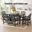 Gardeon 7 Piece Outdoor Dining Set Patio HDPE Table and Chairs Garden Furniture