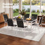 Gardeon 7 Piece Outdoor Dining Set Steel Textilene Patio Furniture Table and Chairs Black