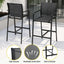 Gardeon 7PCS Outdoor Bar Set Stools Dining Chairs Table Patio Steel Bistro Set Black