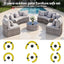 Gardeon 8 Seater Outdoor Sofa Set 11PCS Table Chair Set Garden Rattan Furniture