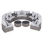 Gardeon 8 Seater Outdoor Sofa Set 14PCS Table Chair Set Rattan Patio Furniture