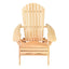 Gardeon Adirondack Outdoor Chairs Wooden Beach Chair Patio Furniture Garden Natural Set of 2