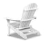 Gardeon Adirondack Outdoor Chairs Wooden Foldable Beach Chair Patio Furniture White