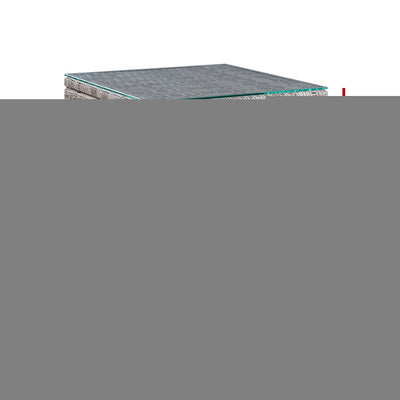 Gardeon Coffee Side Table Wicker Desk Rattan Outdoor Furniture Garden Grey