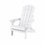 Gardeon Folding Sun Lounger Adirondack Chair Outdoor Lounge Setting HDPE Recliner Footrest White