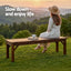 Gardeon Garden Benches Garden Seating Backless Timber Seat 150cm Brown