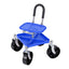 Gardeon Garden Cart Seat Rolling Stool 360 Swivel Height Adjustable Heavy Duty Blue