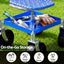 Gardeon Garden Cart Seat Rolling Stool 360 Swivel Height Adjustable Heavy Duty Blue