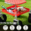 Gardeon Garden Cart Seat Rolling Stool 360 Swivel Height Adjustable Heavy Duty Red
