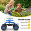 Gardeon Garden Seat with Wheels 360 Swivel Adjustable Height Rolling Stool 150kg