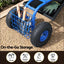 Gardeon Garden Seat with Wheels 360 Swivel Adjustable Height Rolling Stool 150kg