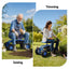 Gardeon Garden Seat with Wheels 360 Swivel Adjustable Height Rolling Stool 150kg