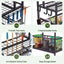 Gardeon Garden Tool Organizer Rack 16 Slots Rolling Garage Storage with Hooks