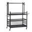 Gardeon Garden Tool Organizer Rack 16 Slots Rolling Garage Storage with Hooks