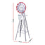 Gardeon Garden Windmill Metal Weather Station with Rain Gauge 182cm Silver
