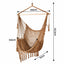 Gardeon Hammock Chair Camping Hanging Chair with Spreader Bar Tassels Brown