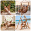 Gardeon Hammock Chair Camping Hanging Chair with Spreader Bar Tassels Brown