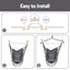 Gardeon Hammock Chair Camping Macrame Hanging Swing Cushions Metal Bar Grey