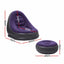 Gardeon Inflatable Chair with Ottoman Air Sofa Blow Up Air Chair for Camping with Pump Purple