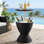 Gardeon Outdoor Bar Table Portable Ice Bucket Cooler 30L Adjustable Top Black