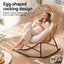 Gardeon Outdoor Egg Rocking Chair Rattan Lounger with Thick Cushion Patio Furniture Natural